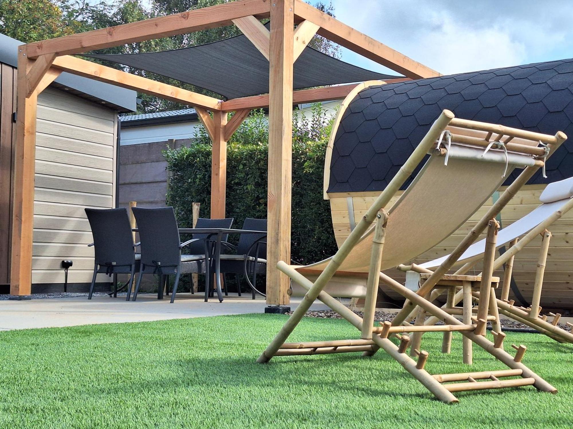 'Relax Lodge Sea' - Wellness Lodge In Zeeland - Private Sauna - Airco - Garden - Outdoor Swimming Pool - Free Wifi, Towels & Bed Linen Heinkenszand Luaran gambar